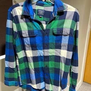American Eagle Flannel. Blue/Green. Mens. Medium.
